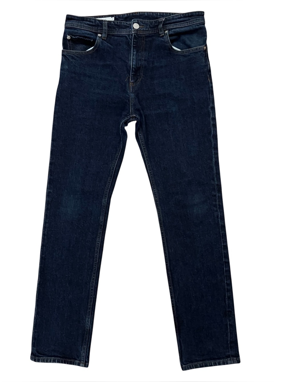 Maison Kitsune Paris Denim Jeans Mens Size 30 5-Pockets Skinny Fit Stretch Blue